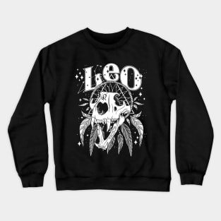 LEO Deity Moon Lunar Witch Shirt Skull constellation Crewneck Sweatshirt